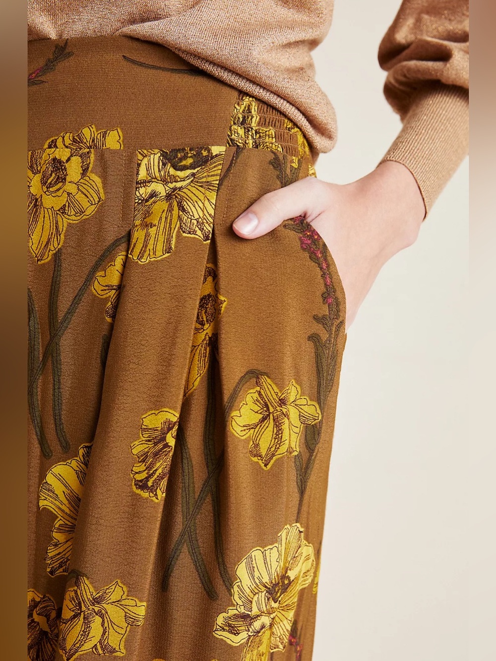 Anthropologie Maeve Terrace Floral Pants - Picture 4 of 7